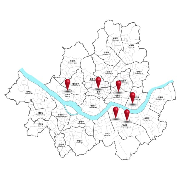 협력 병원 지도